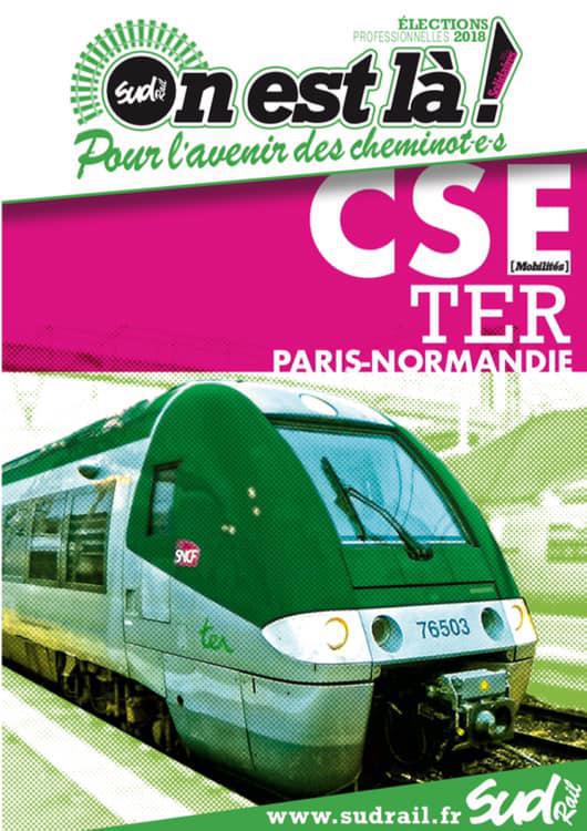 Listes des candidat(es) SUD Rail pour le CSE TER Paris Normandie