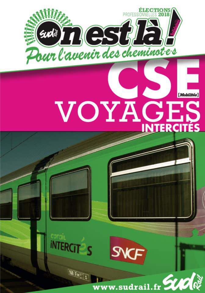 Listes des candidat(es) SUD Rail pour le CSE Voyages Intercités