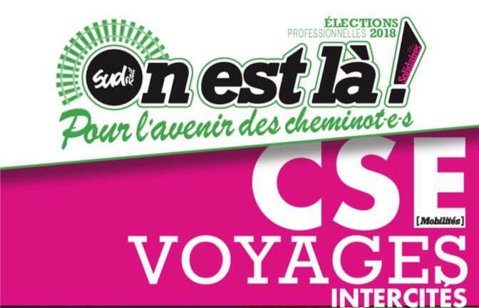 Listes des candidat(es) SUD Rail pour le CSE Voyages Intercités