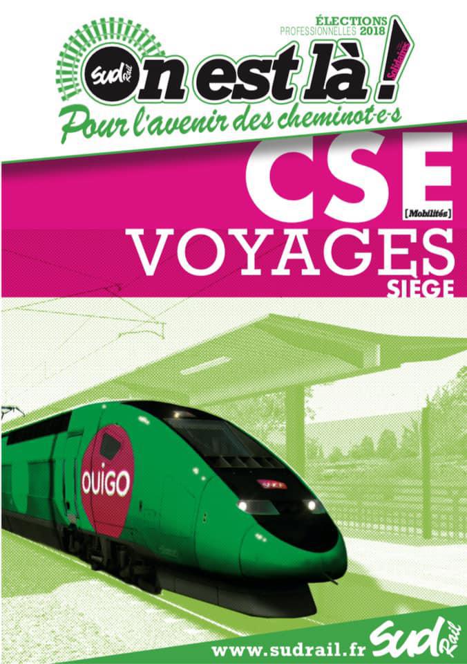 Listes des candidat(es) SUD Rail sur le CSE Voyages Siège