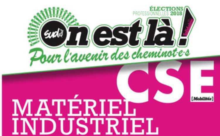 Listes des candidat(es) SUD Rail pour le CSE Matériel Industriel