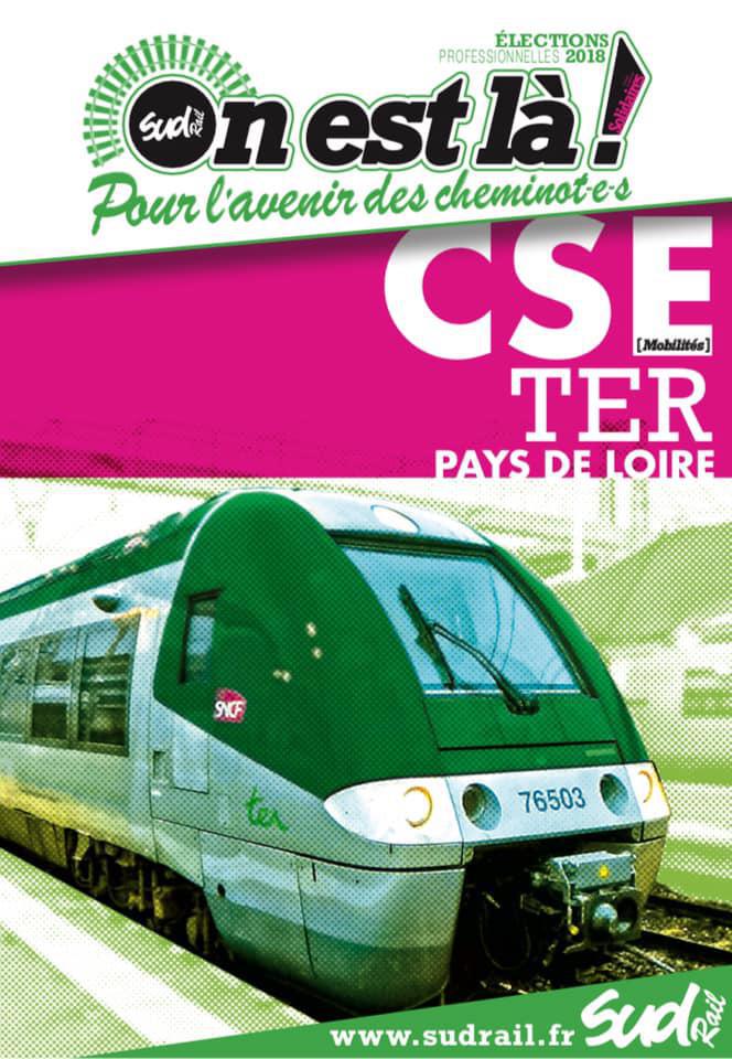 Listes des candidat(es) SUD Rail pour le CSE TER Pays de Loire
