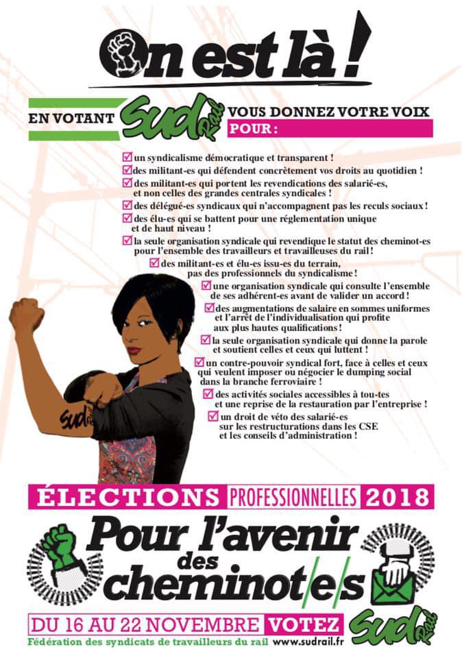 Listes des candidat(es) SUD Rail pour le CSE TER Nouvelle Aquitaine