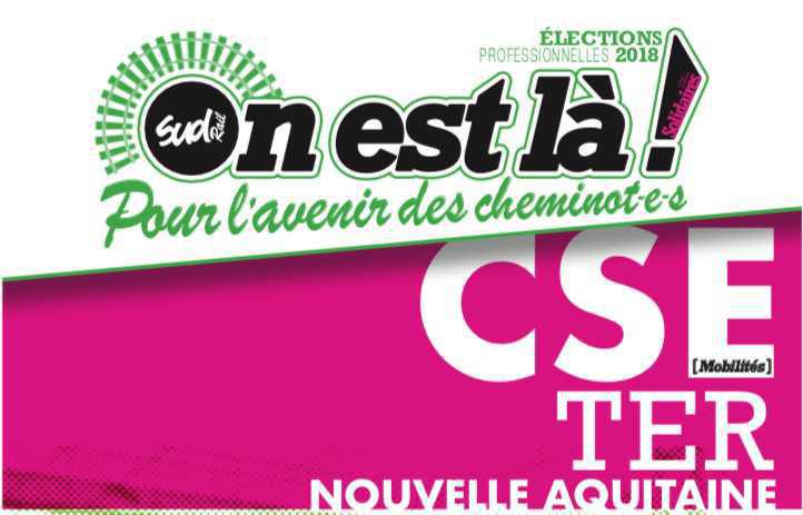 Listes des candidat(es) SUD Rail pour le CSE TER Nouvelle Aquitaine