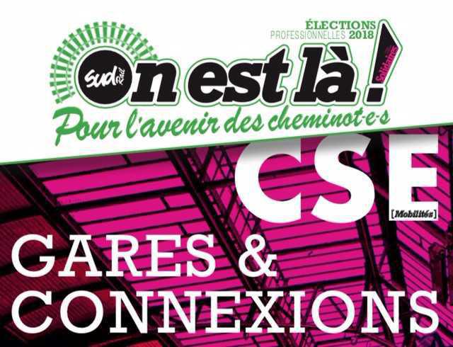 Listes des candidat(es) SUD Rail pour le CSE Gares & Connexions