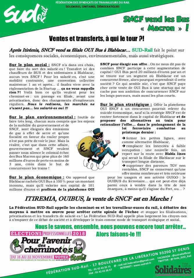 SNCF vend les BUS "Macron" !