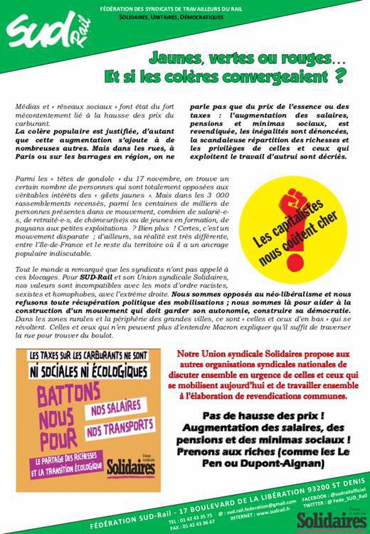Jaunes, vertes ou rouges... Et si les colères convergeaient ??