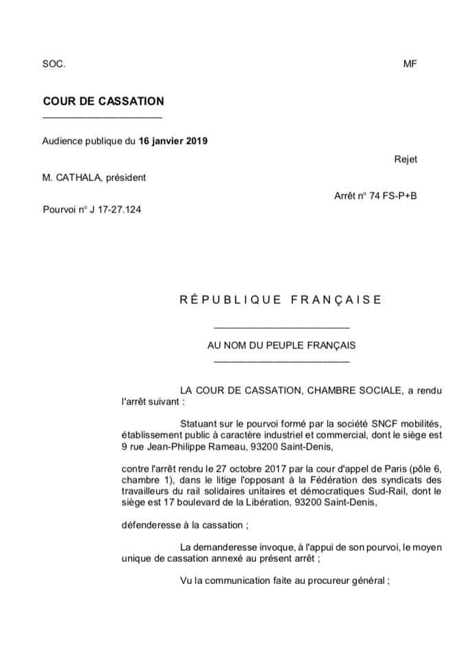 Droit de grève : Arrêt de la Cour de Cassation DII Droit de grève : Arrêt de la Cour de Cassation DII
