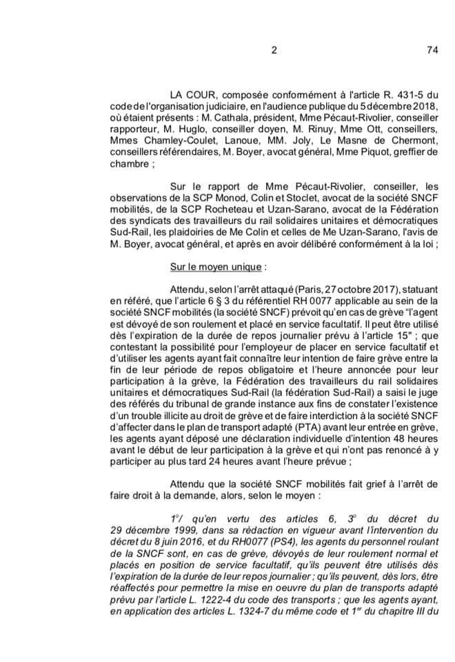 Droit de grève : Arrêt de la Cour de Cassation DII Droit de grève : Arrêt de la Cour de Cassation DII