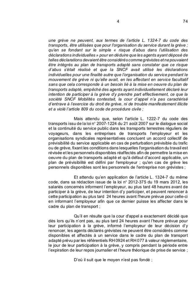 Droit de grève : Arrêt de la Cour de Cassation DII Droit de grève : Arrêt de la Cour de Cassation DII