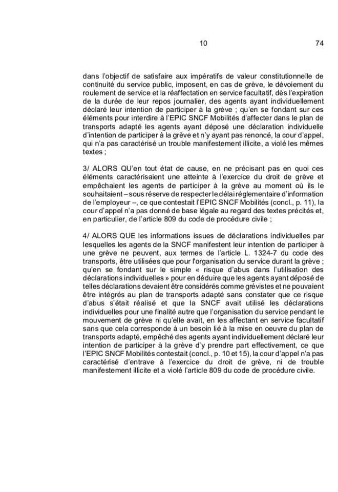 Droit de grève : Arrêt de la Cour de Cassation DII Droit de grève : Arrêt de la Cour de Cassation DII