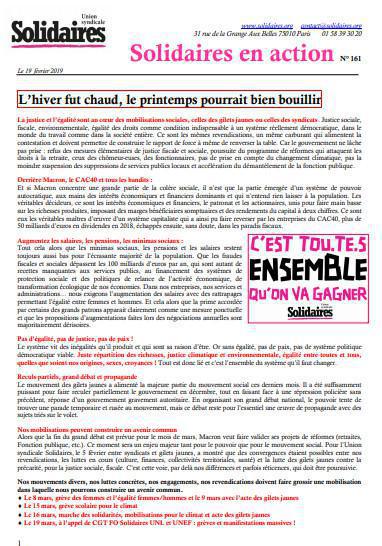 Solidaires en action n° 161 