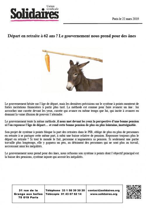 Retraite, on nous prend pour des ânes