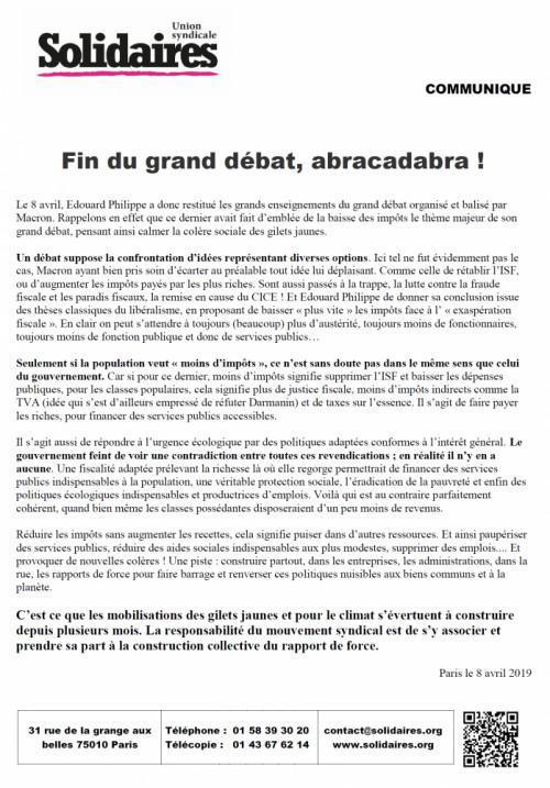 Fin du grand débat, abracadabra !