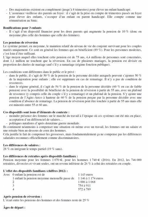 Avantages familiaux, égalité hommes-femmes sur les retraites et revendications