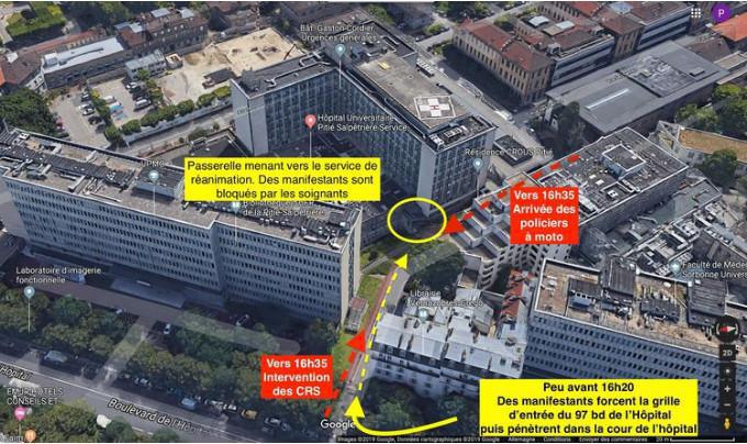 Non, l'hôpital de la Pitié-Salpêtrière n'a pas été attaqué par des black blocs, ni dégradé(Libération)