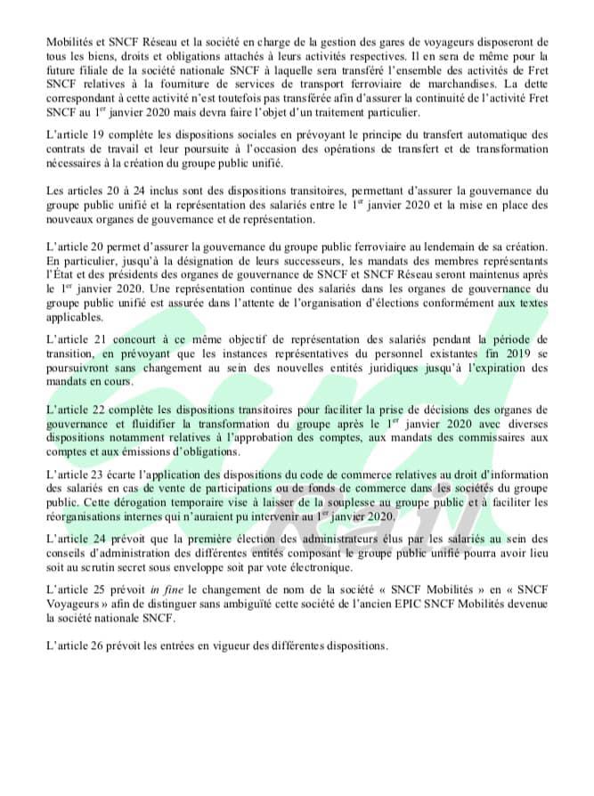 Rapport relatif « confidentiel » à l’ordonnance portant diverses dispositions relatives à la nouvelle SNCF Rapport relatif « confidentiel » à l’ordonnance portant diverses dispositions relatives à la nouvelle SNCF