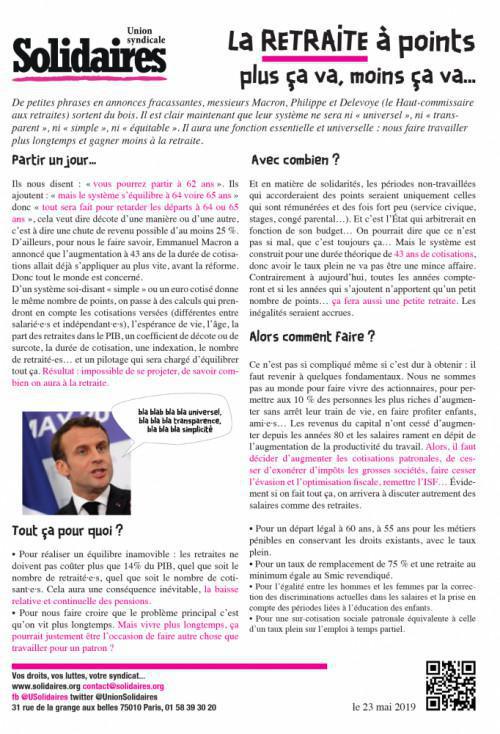 La RETRAITE à points : plus ça va, moins ça va... La RETRAITE à points : plus ça va, moins ça va...