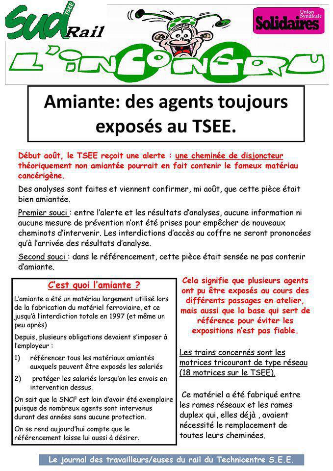 Amiante : des agents toujours exposés au TSEE