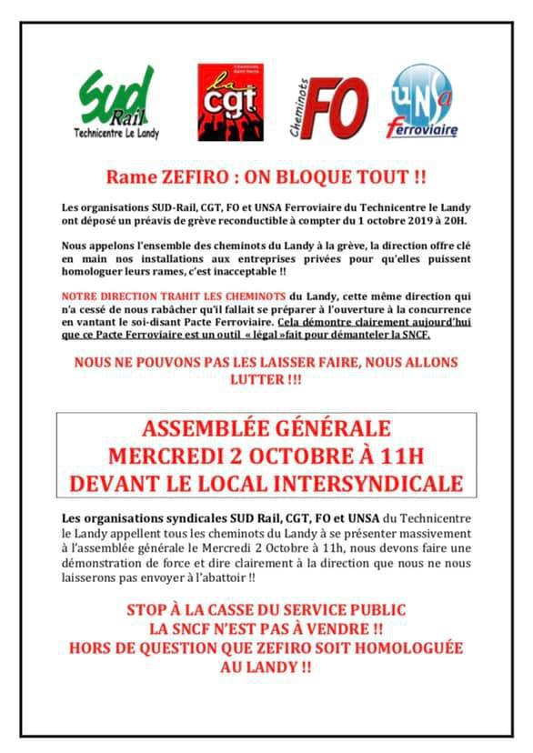 Le 2 Octobre à 10h, TOUS AU LANDY !