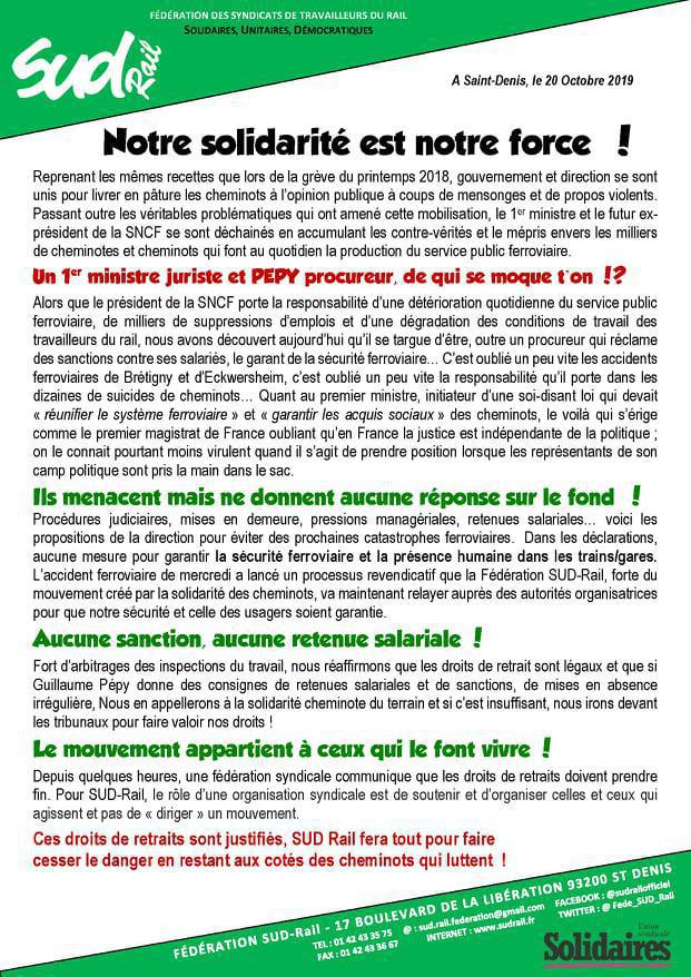 Notre solidarité est notre force !
