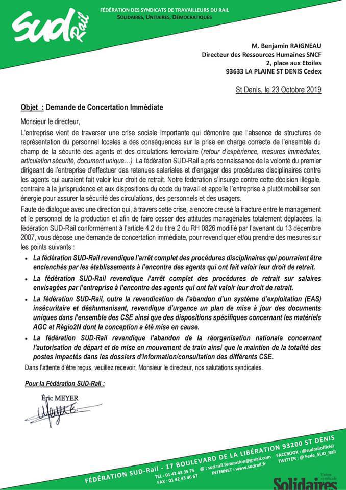 Demande de Concertation Immédiate Demande de Concertation Immédiate