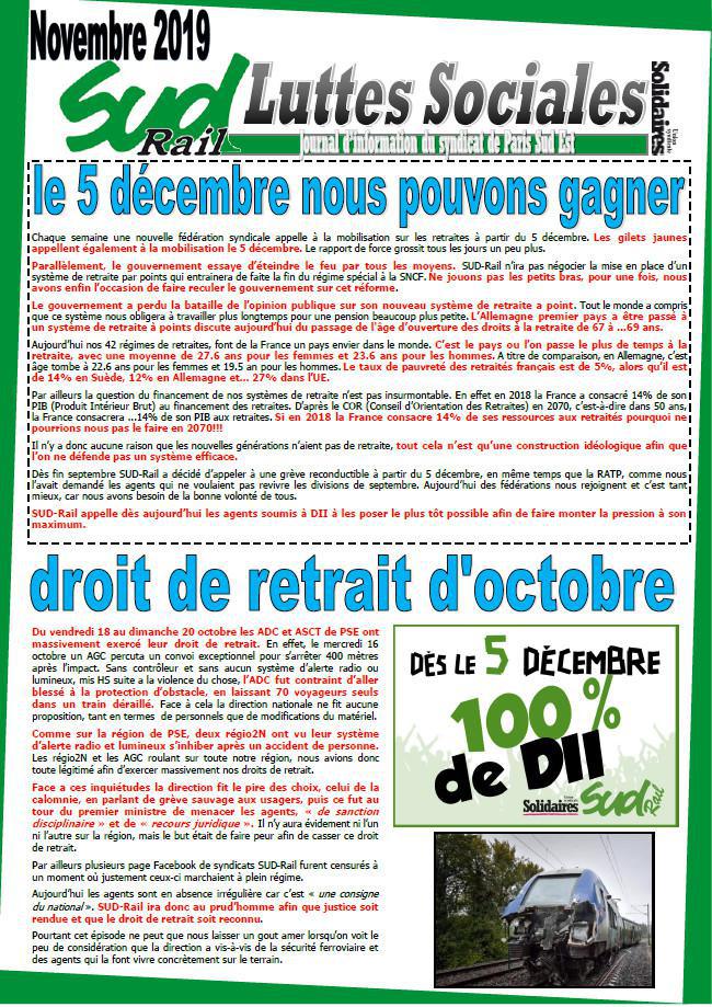 Journal d'information du syndicat de Paris Sud Est