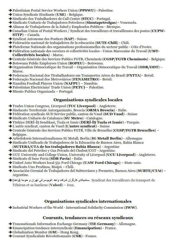 Réseau Syndical International de Solidarité et des Luttes