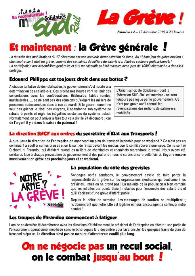 Numéro 14 : Et maintenant, la Grève générale !