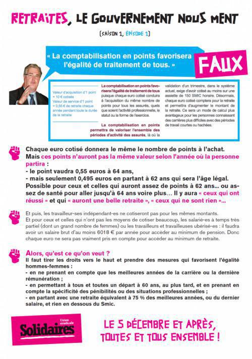 Retraites : Le gouvernement nous ment ! 