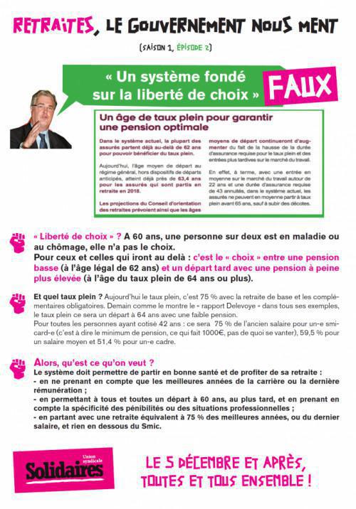 Retraites : Le gouvernement nous ment ! 