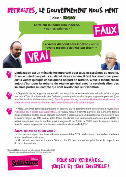 Retraites : Le gouvernement nous ment ! 