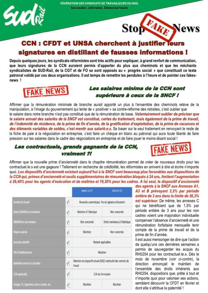 CCN : CFDT et UNSA cherchent à justifier leurs signatures en distillant de fausses informations !