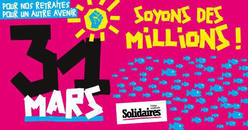 Les rendez-vous de ce mois de mars sont autant d’étapes vers un 31 mars qui doit être une journée massive Les rendez-vous de ce mois de mars sont autant d’étapes vers un 31 mars qui doit être une journée massive