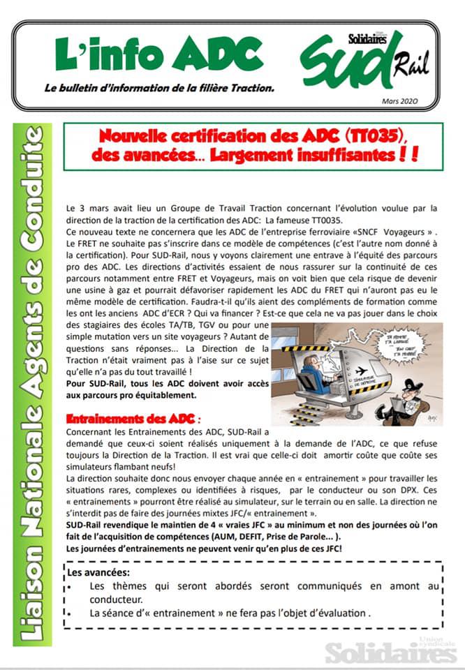Nouvelles certifications des ADC (TT035), des avancées...Largement insuffisantes !!