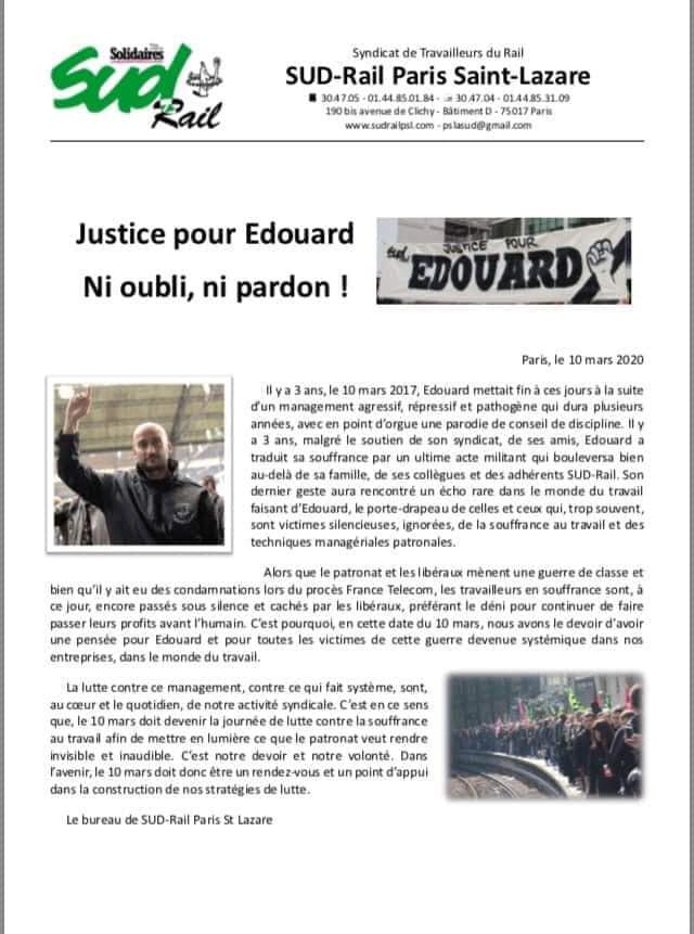 Justice pour Edouard. Ni oubli, ni pardon !
