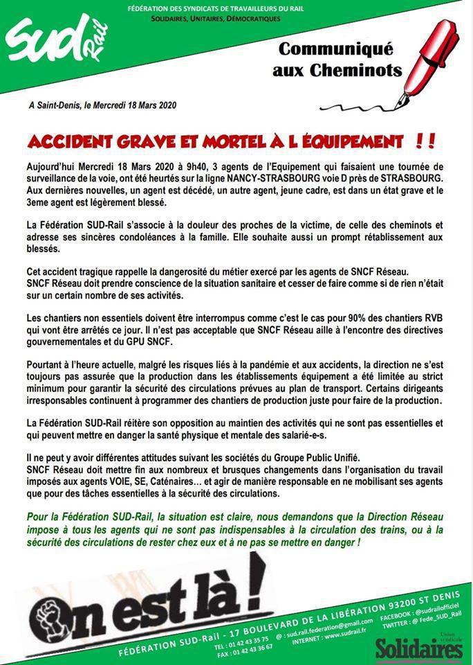 Accident grave et mortel à l'équipement !!