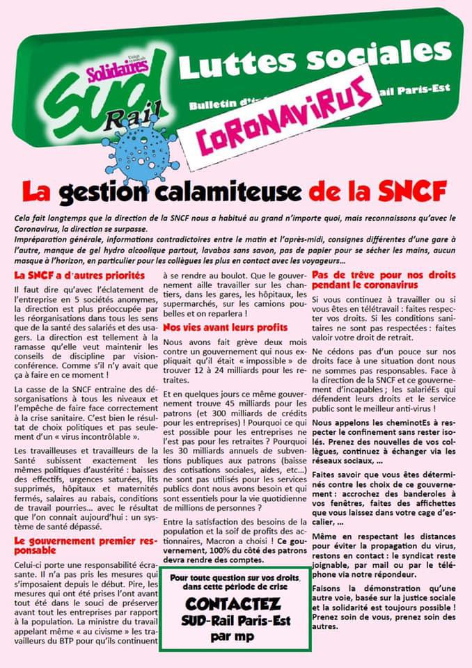 COVID-19 : La gestion calamiteuse de la SNCF