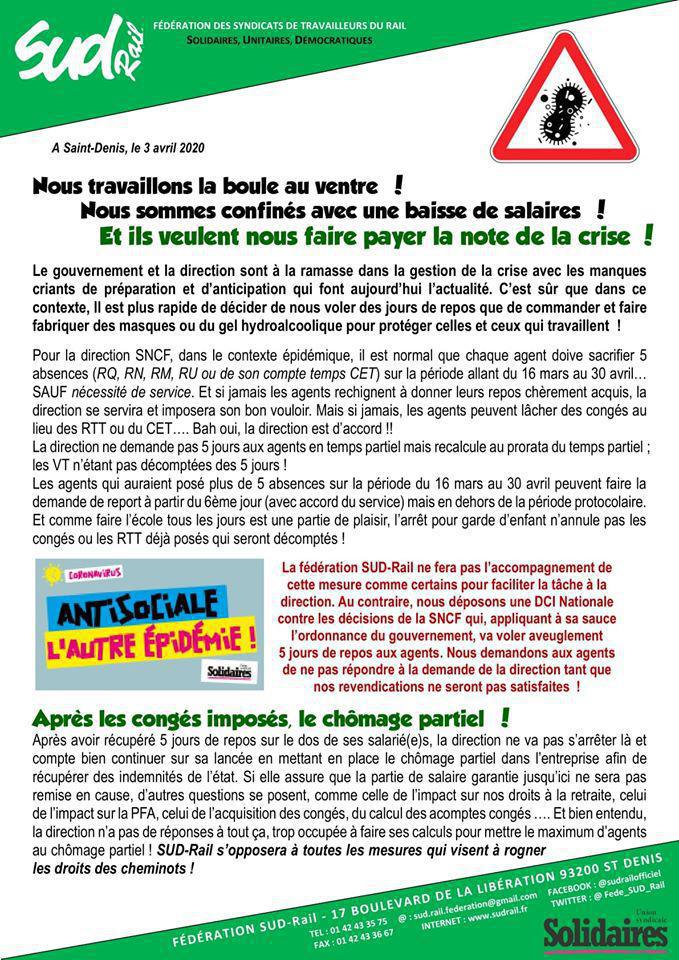 Nous travaillons la boule au ventre ! Nous sommes confinés avec une baisse de salaires ! Et ils veulent nous faire payer la note de la crise ! Nous travaillons la boule au ventre ! Nous sommes confinés avec une baisse de salaires ! Et ils veulent nous faire payer la note de la crise !