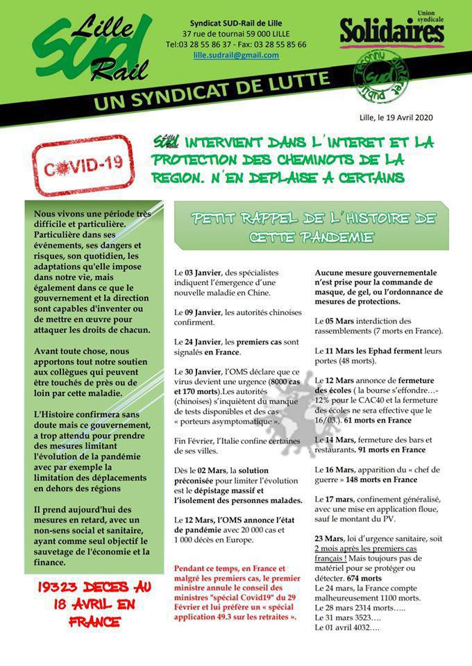 SUD Rail intervient dans l'intérêt et la protection des cheminots de la région, n’en déplaise à certains !