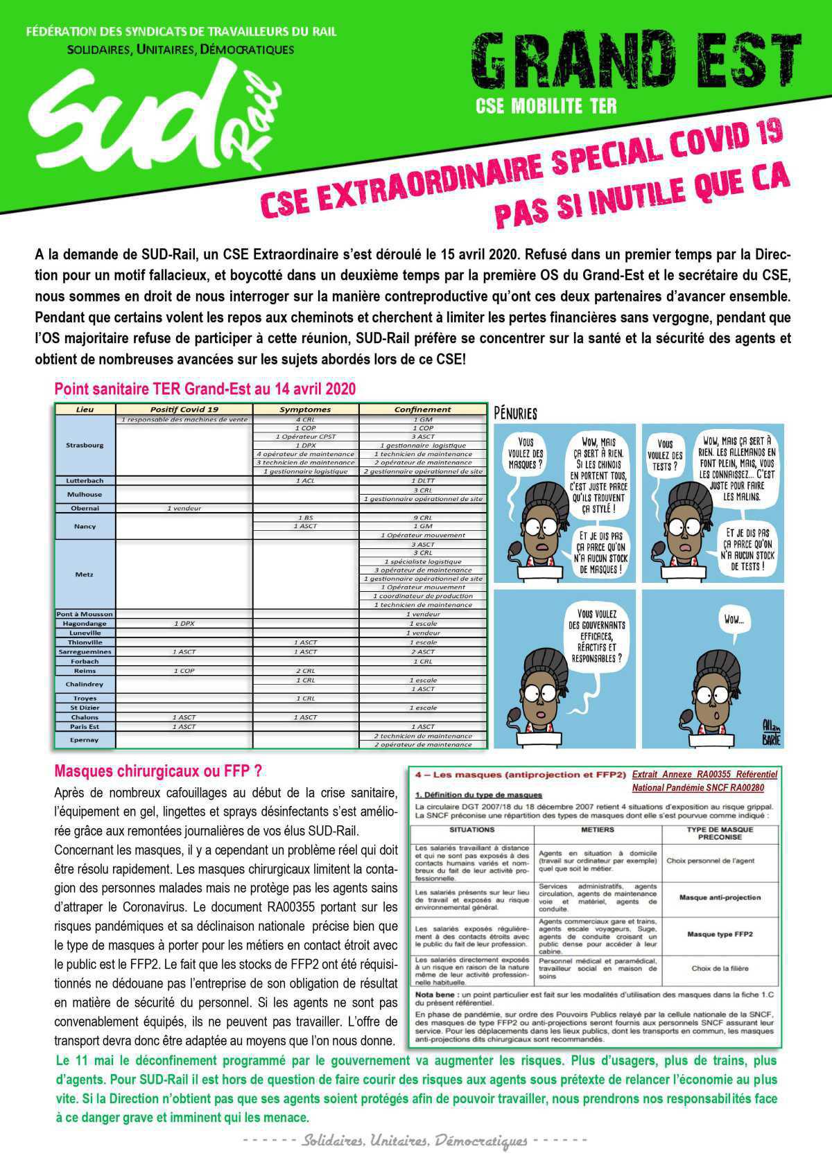 CSE Extraordinaire Spécial COVID-19