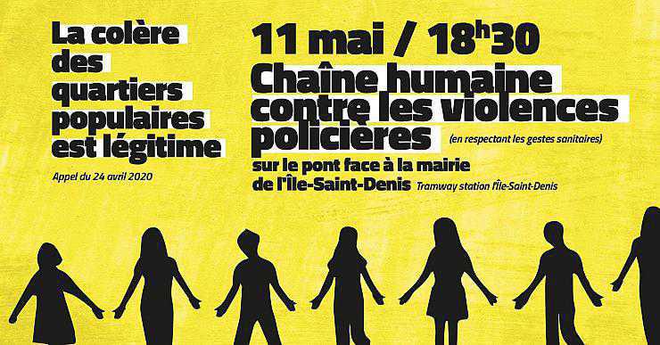 Le 11 Mai : une chaîne humaine contre les violences policières Le 11 Mai : une chaîne humaine contre les violences policières