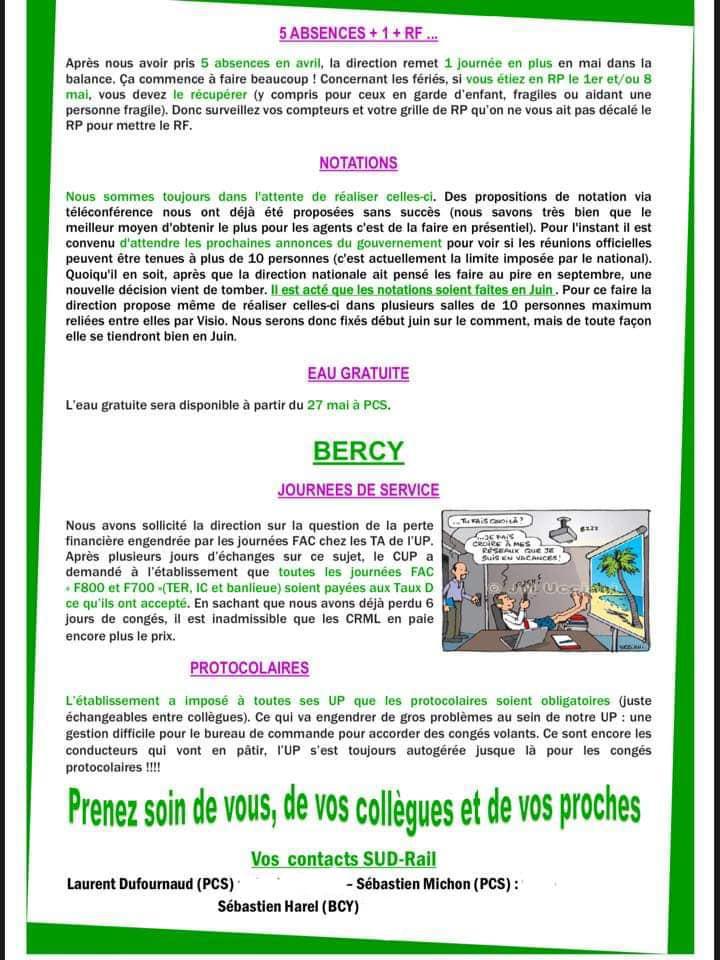 L'info des cheminot(es) de PCS-BCY