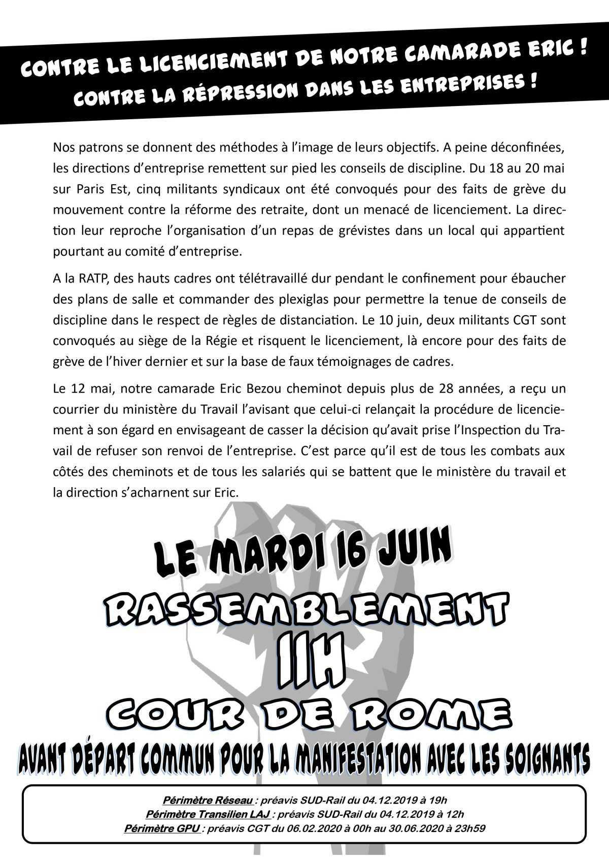 Le Mardi 16 juin, toutes et tous dans la rue avec les soignants Le Mardi 16 juin, toutes et tous dans la rue avec les soignants
