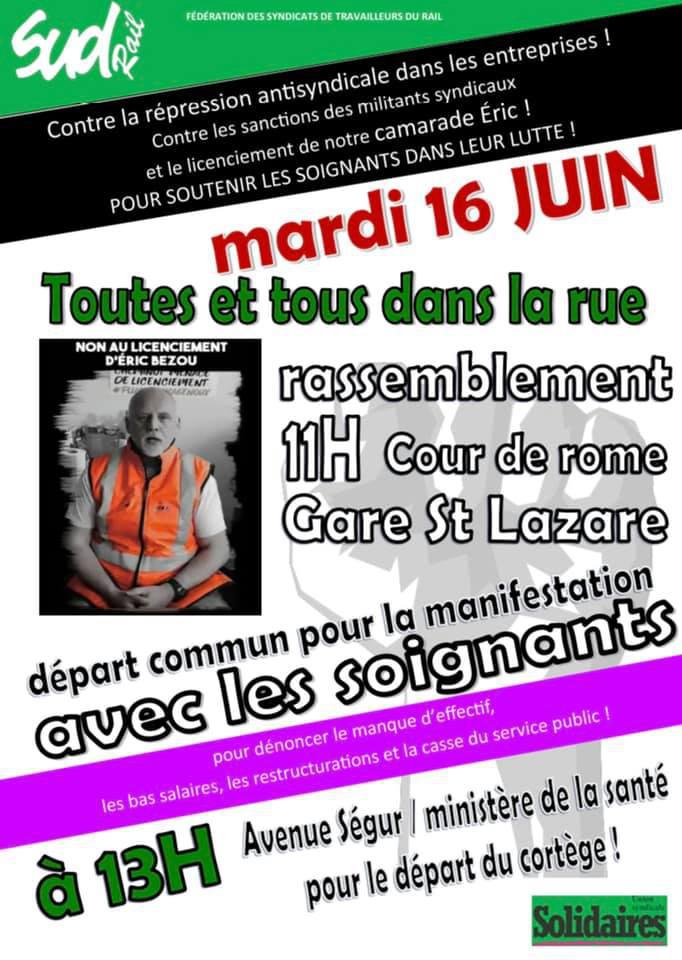 Le Mardi 16 juin, toutes et tous dans la rue avec les soignants Le Mardi 16 juin, toutes et tous dans la rue avec les soignants