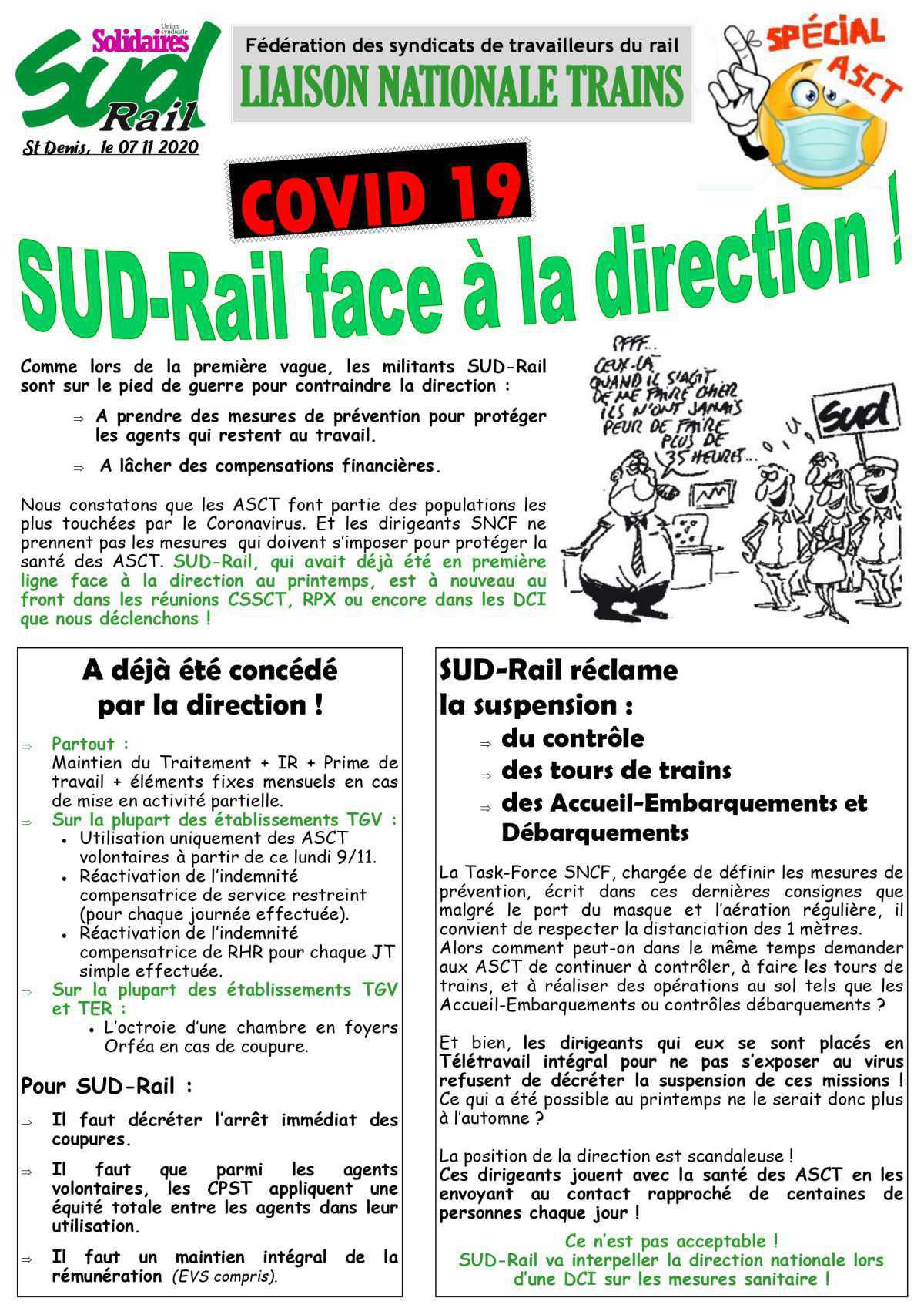 Spécial ASCT, SUD Rail face à la direction !