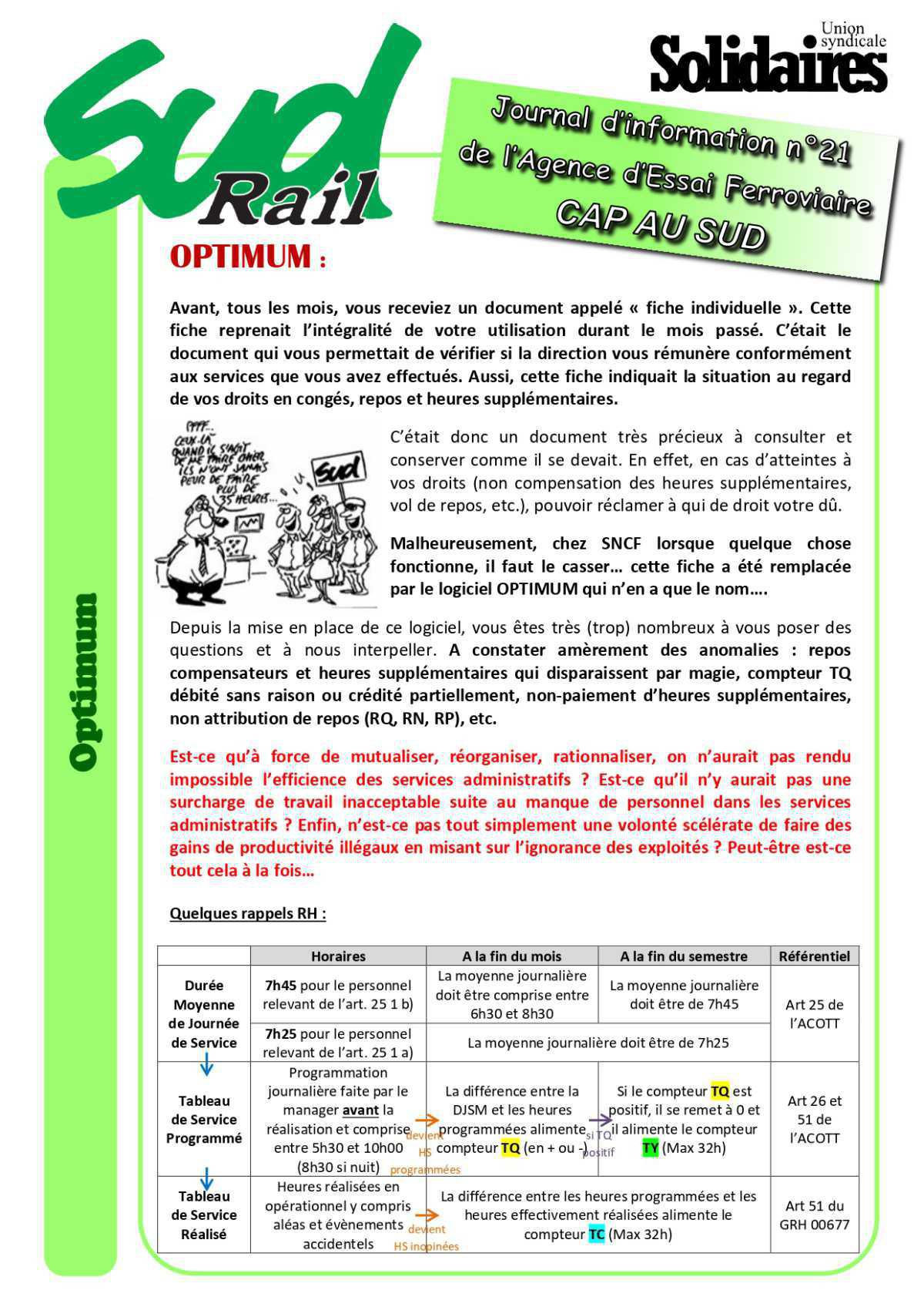 Journal d’information n°21 de l’Agence d’Essai Ferroviaire
