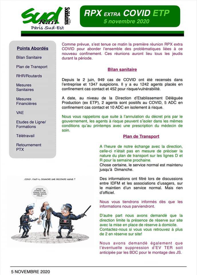 Compte Rendu RPX Extra COVID ETP