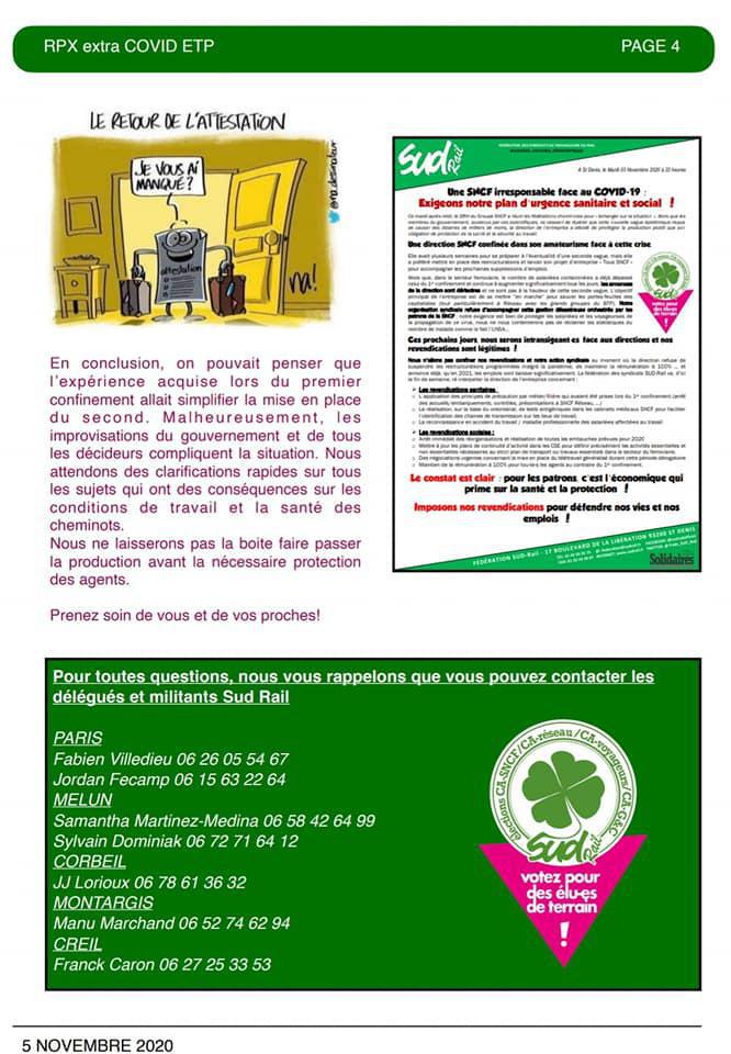 Compte Rendu RPX Extra COVID ETP