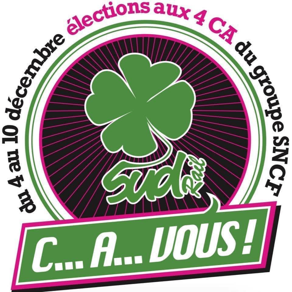 Élections CA : Votez et faites Voter SUD Rail Ici !